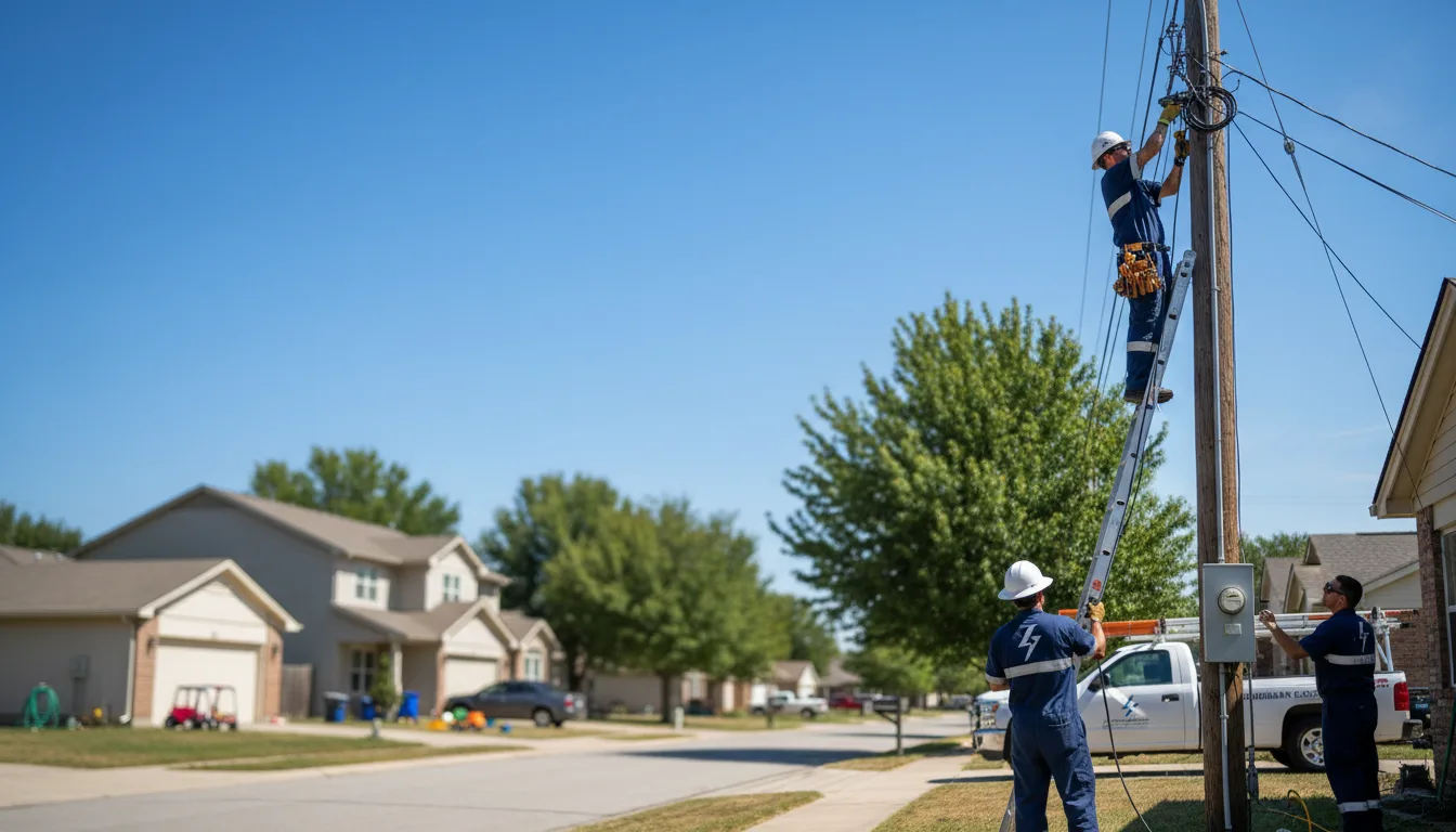 Residential electrician providing installation services in Cat Spring, TX